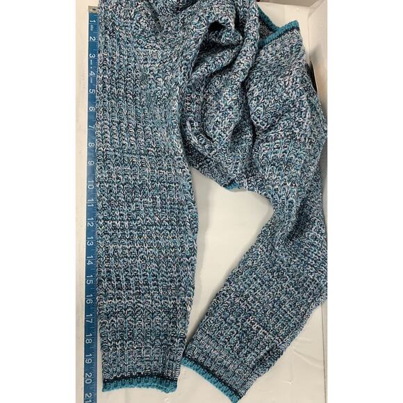 Harlow & Rose Sweater Womens Medium Blue V Neck Chunky Knit Pullover School Girl - Picture 8 of 8